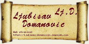 Ljubisav Domanović vizit kartica